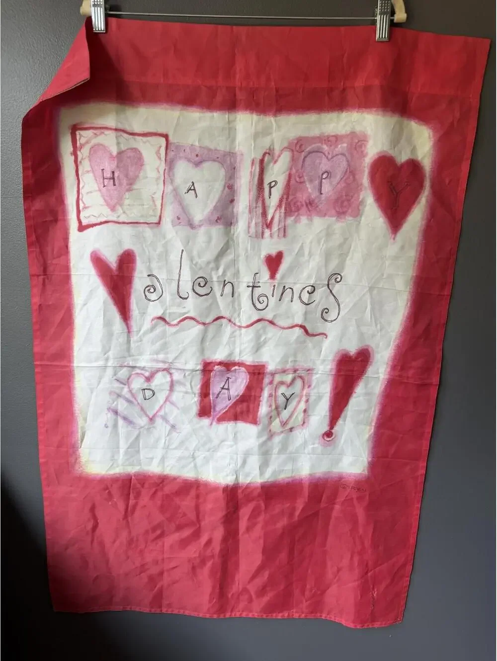 Valentine's Day Themed Decorative House Flag